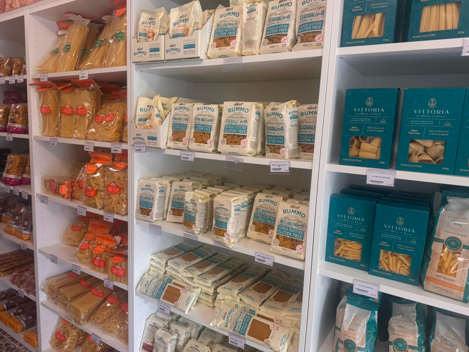 Pasta e prodotti senza glutine